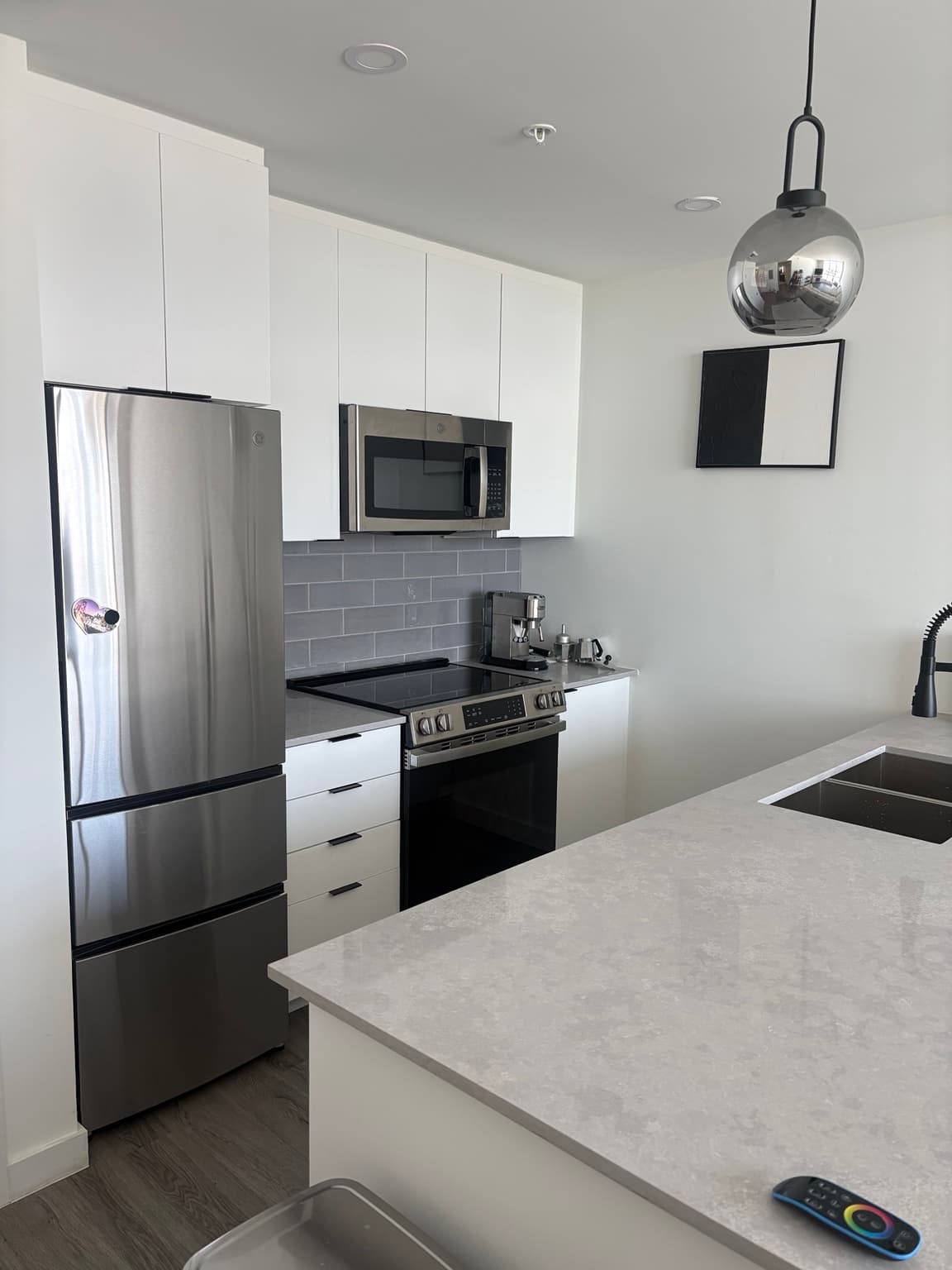 Bright client kitchen cleaned by Lustra