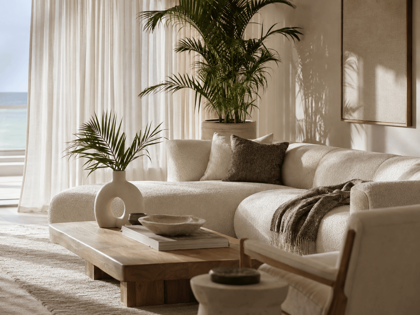 Serene sunlit Miami living room